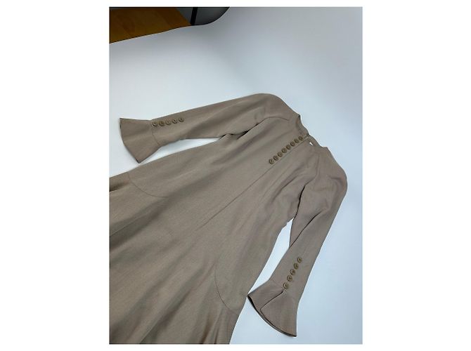 Abito vintage Dior in misto seta Y2K Beige - vista 5