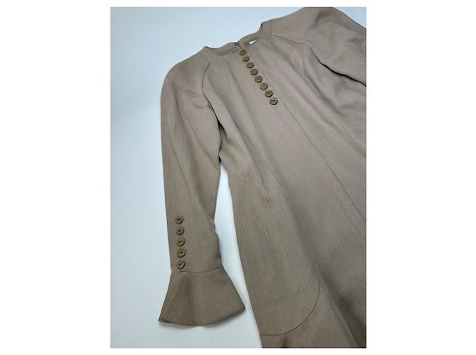 Abito vintage Dior in misto seta Y2K Beige - vista 6