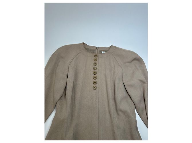 Abito vintage Dior in misto seta Y2K Beige - vista 7