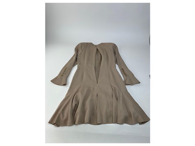 Abito vintage Dior in misto seta Y2K Beige - vista 9