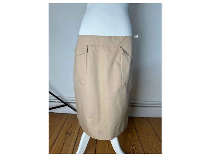 Céline Vintage Celine Baumwollmischung Rock Y2K Beige - Ansicht 14