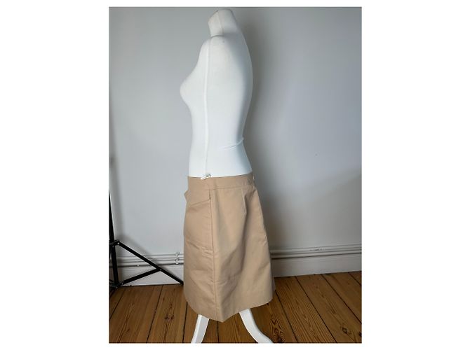 Céline Vintage Celine Baumwollmischung Rock Y2K Beige - Ansicht 2