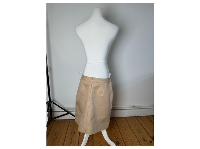 Céline Vintage Celine Baumwollmischung Rock Y2K Beige - Ansicht 3