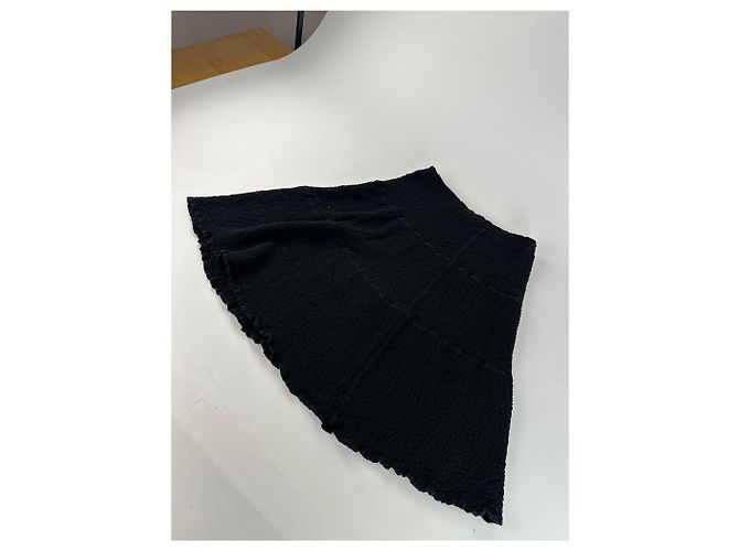 Gonna vintage Issey Miyake in misto cotone Y2K nera Nero - vista 11