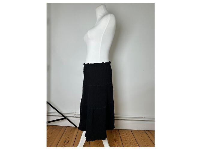 Gonna vintage Issey Miyake in misto cotone Y2K nera Nero - vista 2