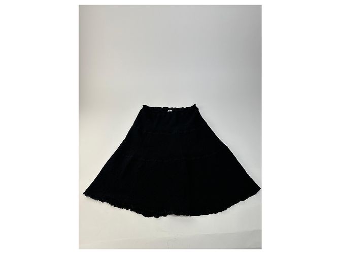 Gonna vintage Issey Miyake in misto cotone Y2K nera Nero - vista 4