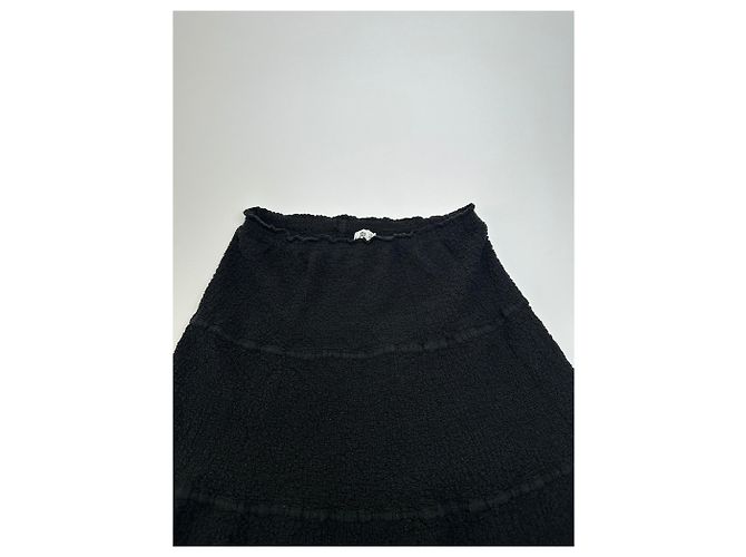 Gonna vintage Issey Miyake in misto cotone Y2K nera Nero - vista 5