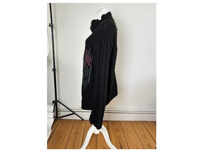 Roberto Cavalli Vintage Cavalli Strickjacke Y2K Schwarz Rot Grün - Ansicht 3