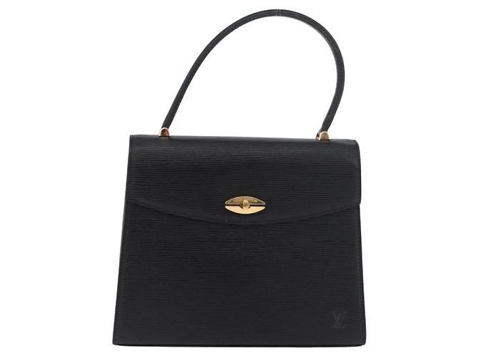 Borsa LOUIS VUITTON Epi Malesherbes Nera M52372 LV Auth 181383 Nero - vista 13