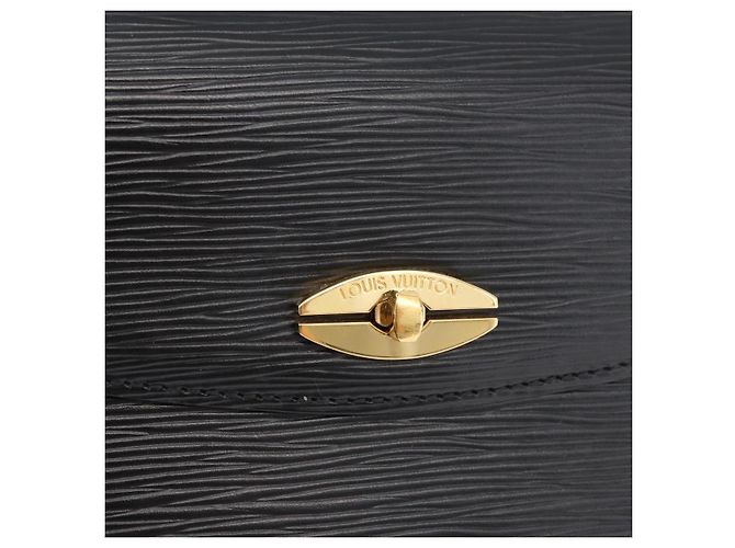 Borsa LOUIS VUITTON Epi Malesherbes Nera M52372 LV Auth 181383 Nero - vista 17