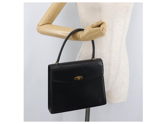 Borsa LOUIS VUITTON Epi Malesherbes Nera M52372 LV Auth 181383 Nero - vista 23