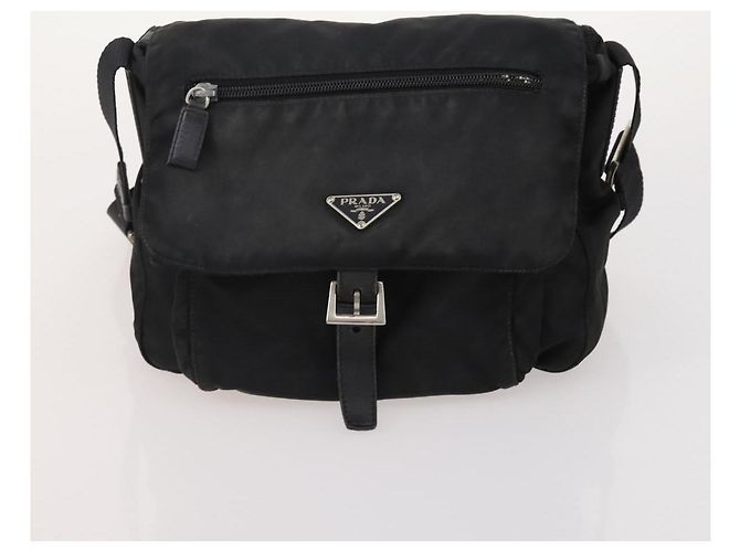 Borsa a Spalla PRADA Nylon 4 Set Black Khaki Auth 178841 Nero Cachi - vista 14