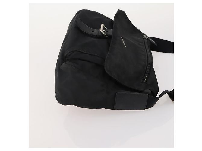 Borsa a Spalla PRADA Nylon 4 Set Black Khaki Auth 178841 Nero Cachi - vista 16
