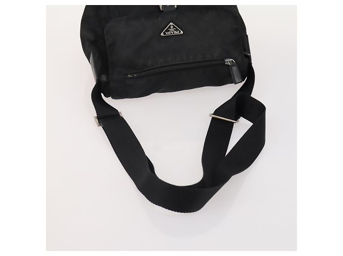 Borsa a Spalla PRADA Nylon 4 Set Black Khaki Auth 178841 Nero Cachi - vista 17