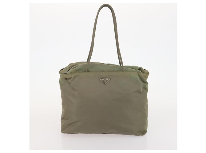 Borsa a Spalla PRADA Nylon 4 Set Black Khaki Auth 178841 Nero Cachi - vista 20