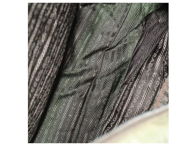 Borsa a Spalla PRADA Nylon 4 Set Black Khaki Auth 178841 Nero Cachi - vista 25