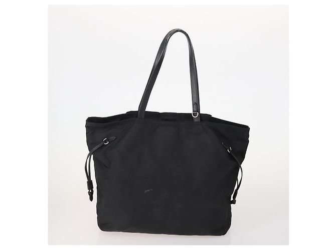 Borsa a Spalla PRADA Nylon 4 Set Black Khaki Auth 178841 Nero Cachi - vista 3