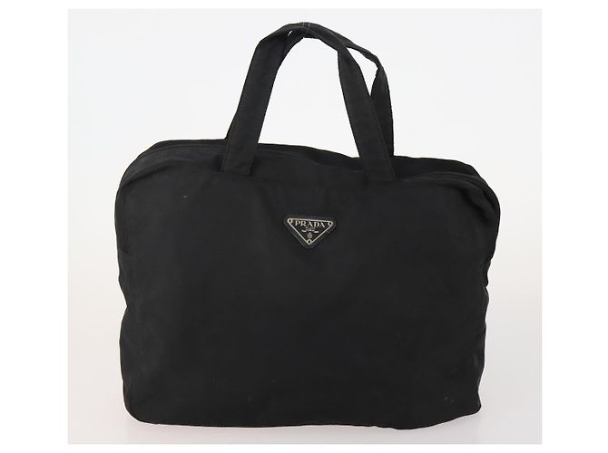 Borsa a Spalla PRADA Nylon 4 Set Black Khaki Auth 178841 Nero Cachi - vista 8