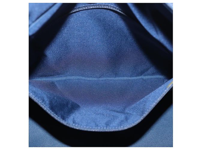 CHANEL Paris Biarritz MM Tote Bag beschichtetes Canvas Navy Silver CC Auth 181519SAV Silber Marineblau - Ansicht 24