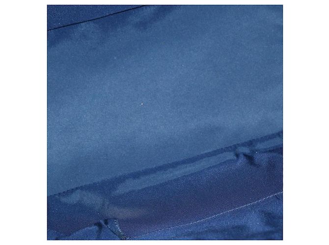 CHANEL Paris Biarritz MM Tote Bag beschichtetes Canvas Navy Silver CC Auth 181519SAV Silber Marineblau - Ansicht 9