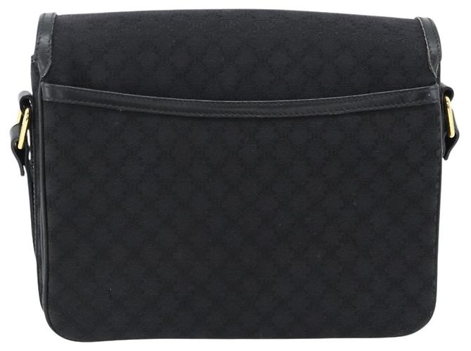 16 Céline Bolsa de Ombro CELINE Macadam Canvas Preta Ouro Auth 180571A Preto Dourado - vista 2