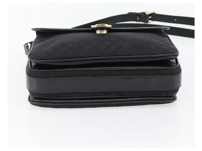 16 Céline Bolsa de Ombro CELINE Macadam Canvas Preta Ouro Auth 180571A Preto Dourado - vista 5