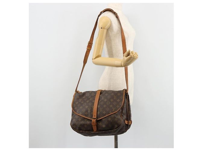 LOUIS VUITTON Borsa a Spalla Monogram Saumur 35 M42254 LV Auth ka4390 Monogramma - vista 32