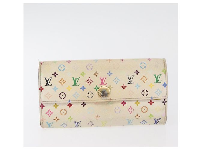 LOUIS VUITTON Portafoglio Monogram Multicolor 2 Set White LV Auth BA12677 Bianco - vista 2