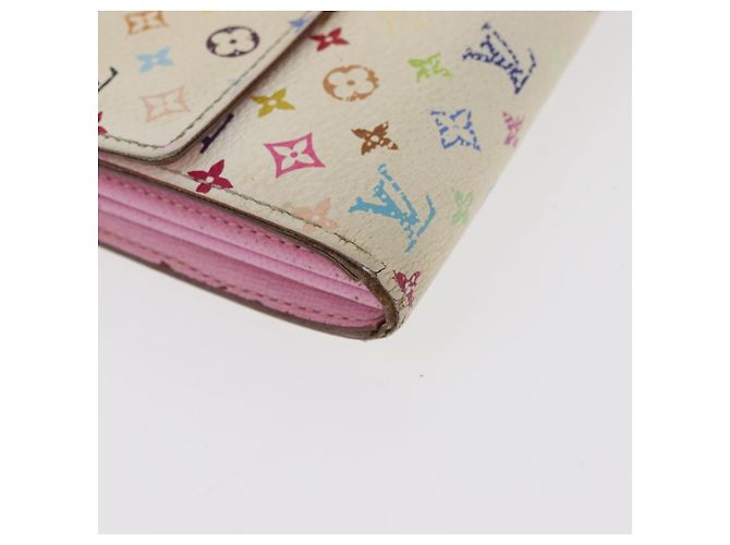 LOUIS VUITTON Portafoglio Monogram Multicolor 2 Set White LV Auth BA12677 Bianco - vista 7