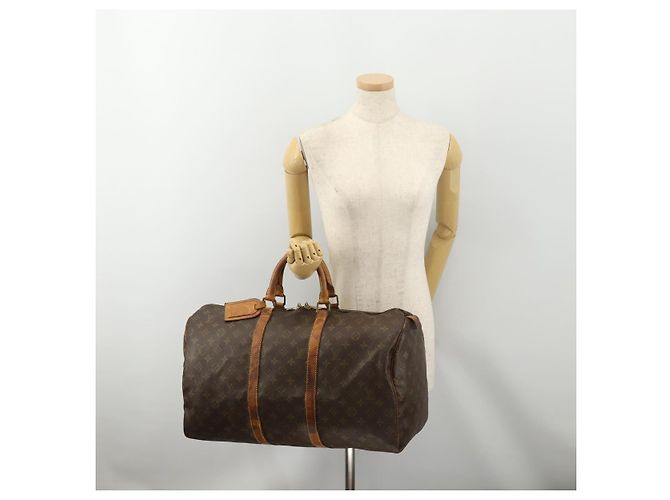 LOUIS VUITTON Borsa Boston Monogram Keepall 50 M41426 LV Auth 181189 Monogramma - vista 22