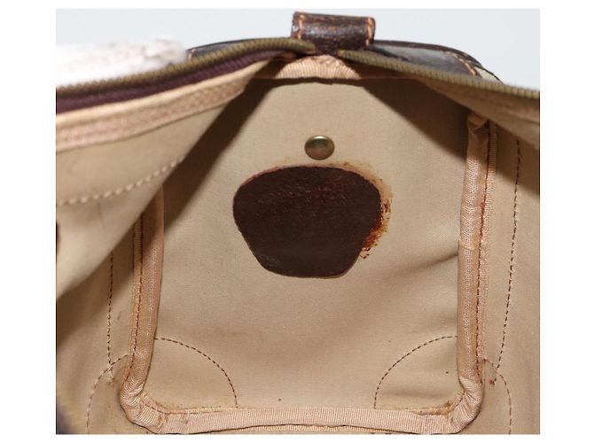 Borsa GUCCI GG Supreme Web Sherry Line PVC Beige Oro Autentica 179372 D'oro - vista 12