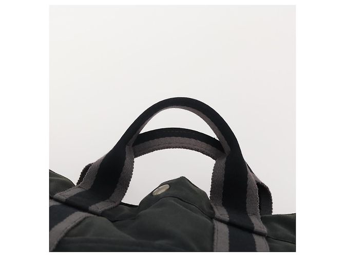 Hermès HERMES Fourre Tout Borsa a Mano Cotone 2 Set Black Auth BA12671 Nero - vista 14
