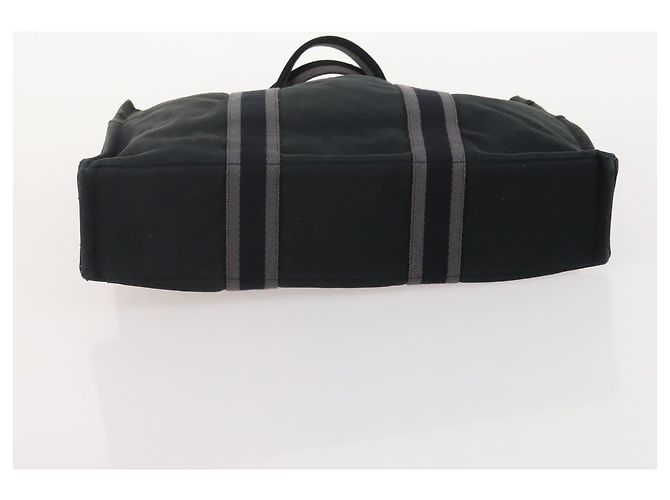 Hermès HERMES Fourre Tout Borsa a Mano Cotone 2 Set Black Auth BA12671 Nero - vista 15