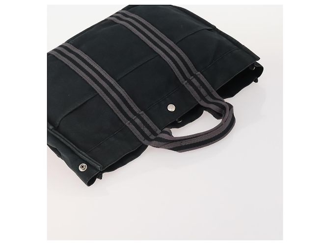 Hermès HERMES Fourre Tout Borsa a Mano Cotone 2 Set Black Auth BA12671 Nero - vista 5