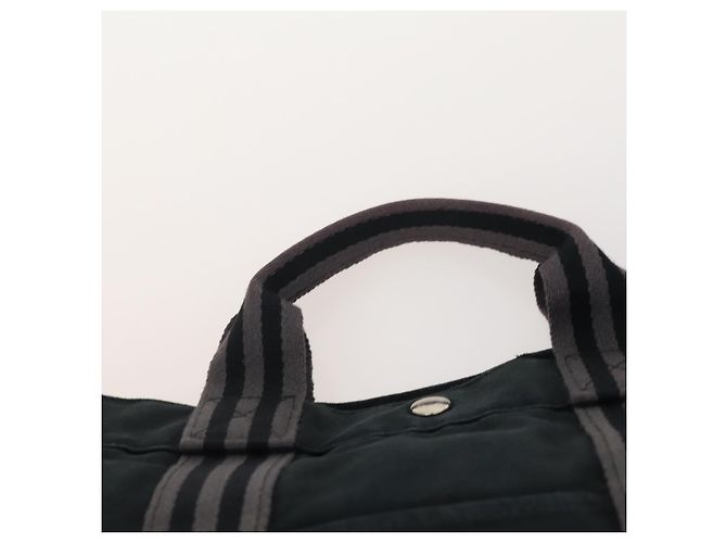 Hermès HERMES Fourre Tout Borsa a Mano Cotone 2 Set Black Auth BA12671 Nero - vista 6