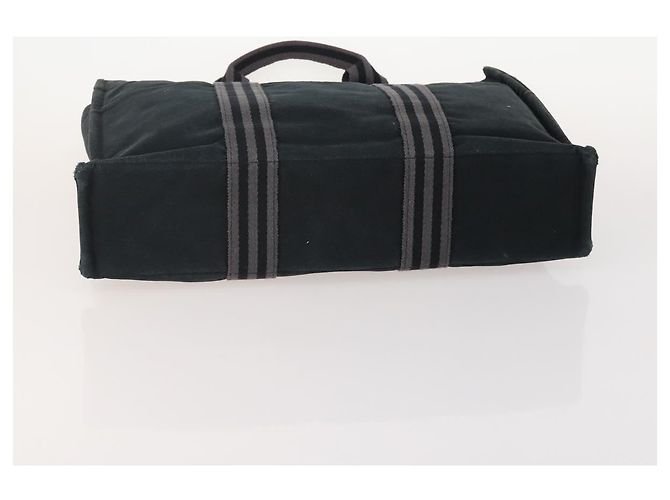 Hermès HERMES Fourre Tout Borsa a Mano Cotone 2 Set Black Auth BA12671 Nero - vista 7