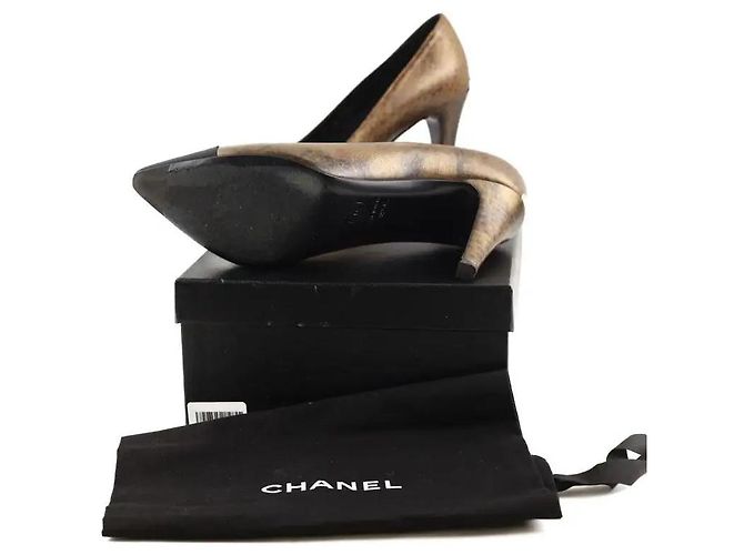 Chanel Tacchi dorati D'oro - vista 6