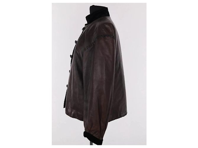 Saint Laurent Giacca marrone - vista 3