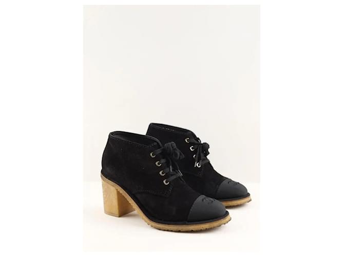 Chanel Stivaletti neri con lacci Nero - vista 3