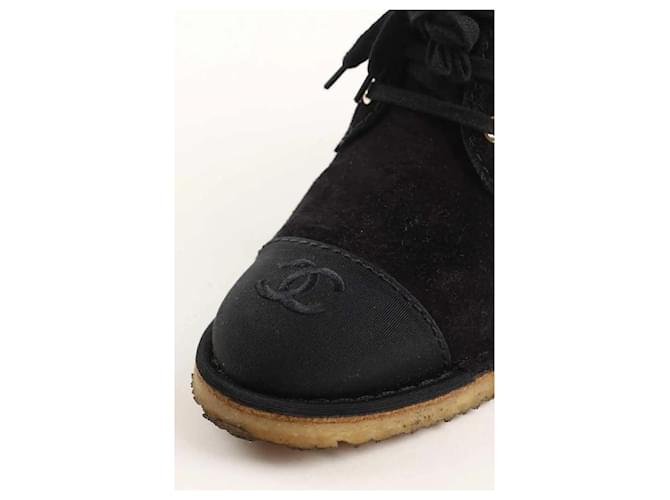 Chanel Stivaletti neri con lacci Nero - vista 4