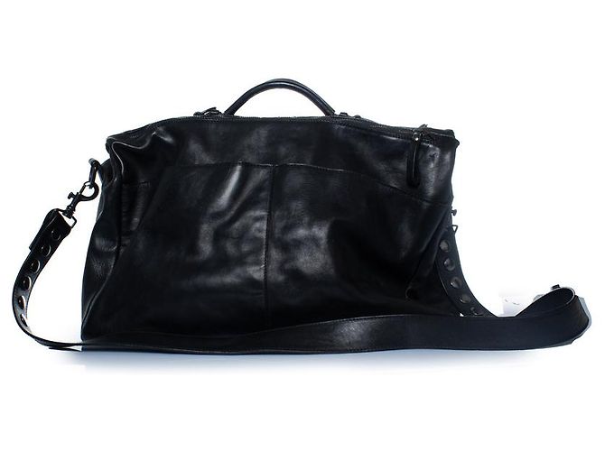 Marsèll Marsell, borsa duffle in pelle nera Nero - vista 2