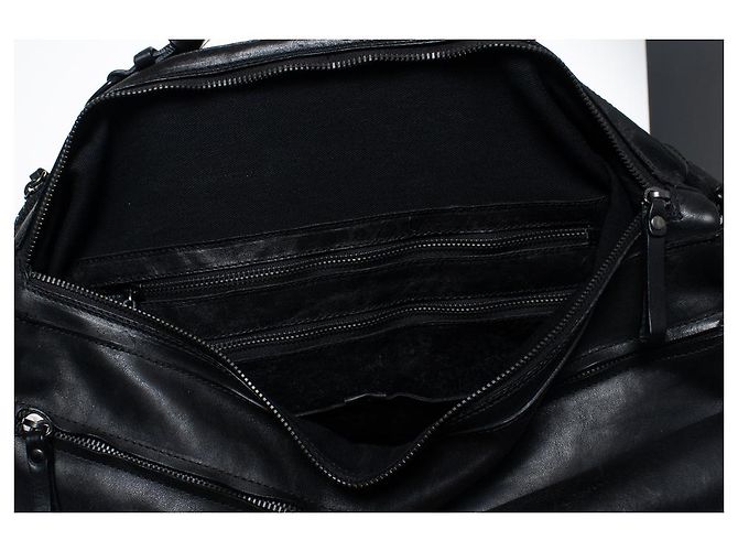 Marsèll Marsell, borsa duffle in pelle nera Nero - vista 6