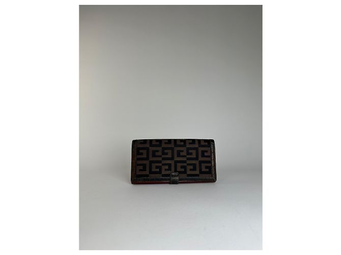 Vintage Givenchy Canvas Wallet Black Brown - view 11
