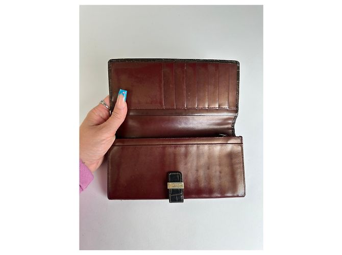 Vintage Givenchy Canvas Wallet Black Brown - view 3