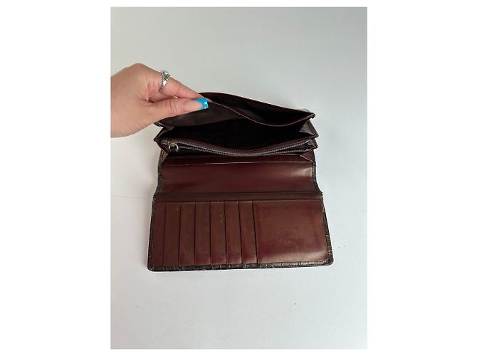 Vintage Givenchy Canvas Wallet Black Brown - view 5