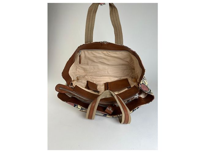 Vintage Marni Canvas Tote Bag Creme Beige - Ansicht 10