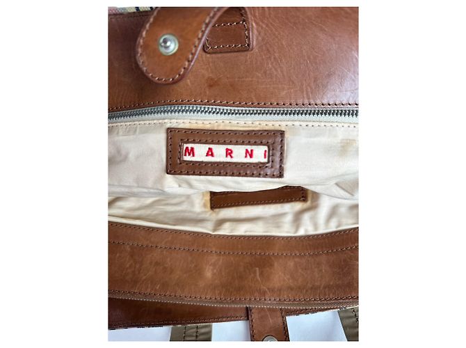 Vintage Marni Canvas Tote Bag Creme Beige - Ansicht 4