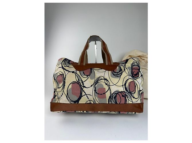 Vintage Marni Canvas Tote Bag Creme Beige - Ansicht 6