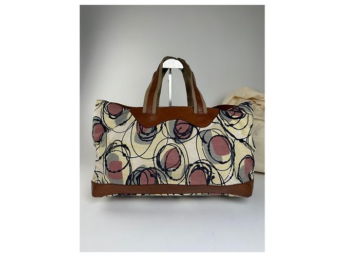 Vintage Marni Canvas Tote Bag Creme Beige - Ansicht 8