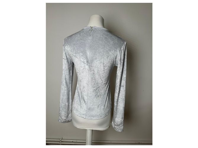 Fendi Vintage in Viscosa a Maniche Lunghe Argento - vista 15